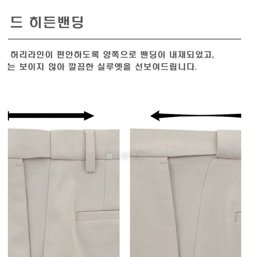 【Metanoia】韓國設計 舒適修身直筒九分西裝褲