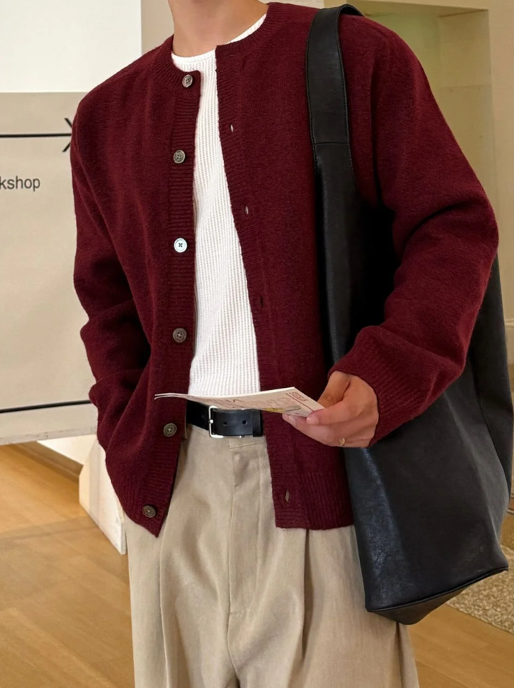 【Metanoia】韓國設計 素色簡約開衫針織外套