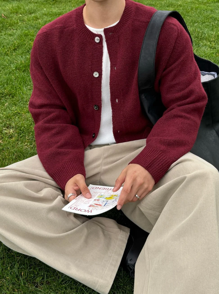 【Metanoia】韓國設計 素色簡約開衫針織外套