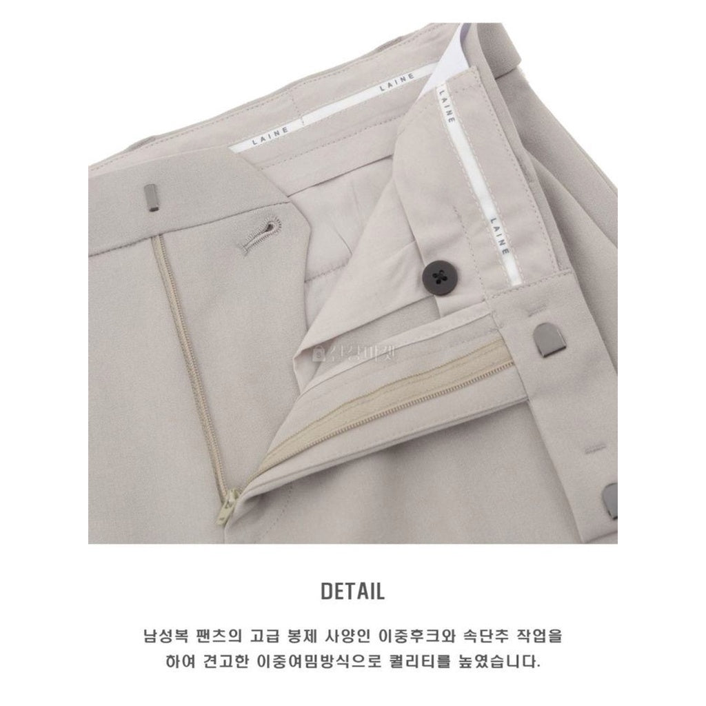 【Metanoia】韓國設計 舒適修身直筒九分西裝褲