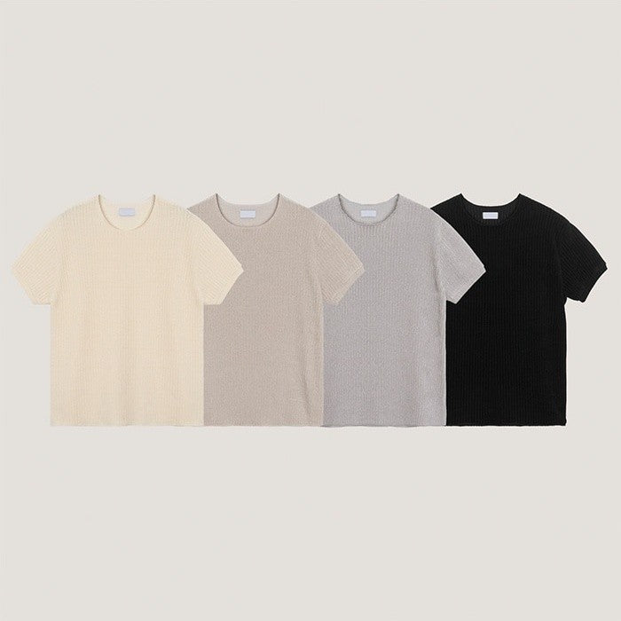 【Metanoia】🇰🇷韓製 絲絨寬領短袖上衣 - 12