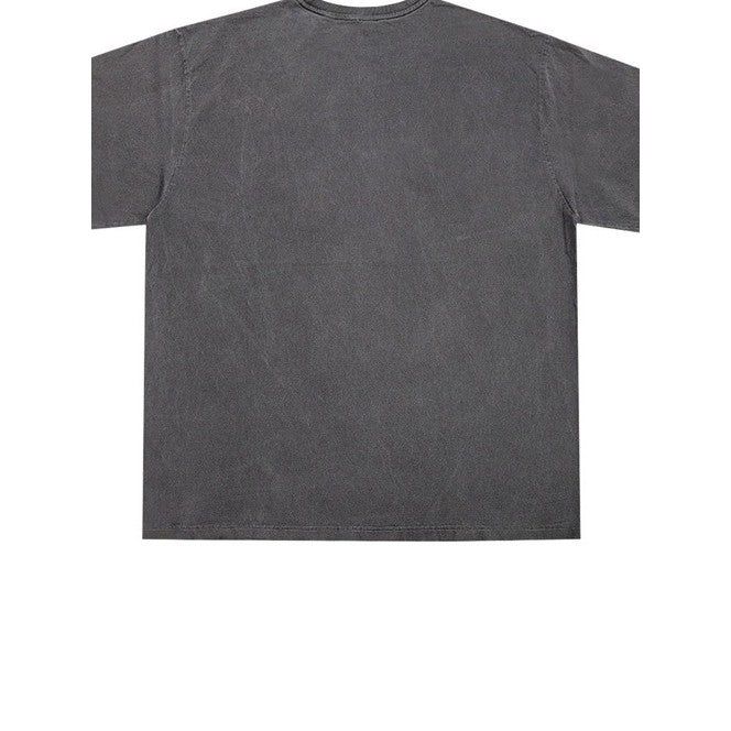 【Metanoia】🇰🇷韓製 落肩水洗做舊印花短袖上衣 - 11