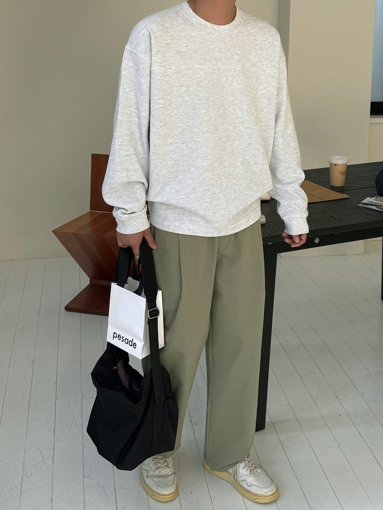 【Metanoia】🇰🇷韓製 重磅華夫格拼接長袖T恤 6色 M-XL - 5