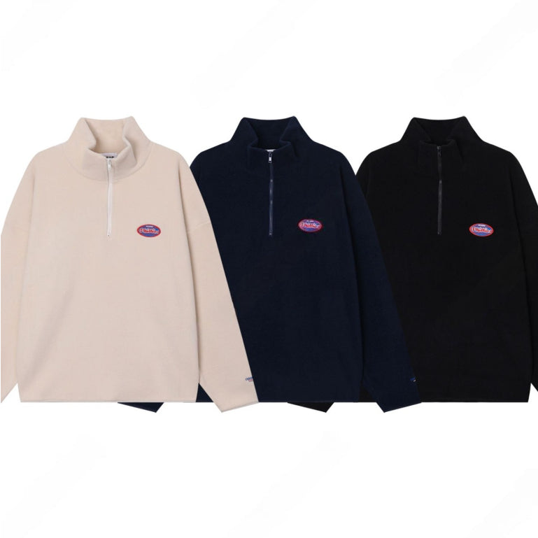 【Metanoia】🇰🇷韓製 抓絨半拉鍊大學T