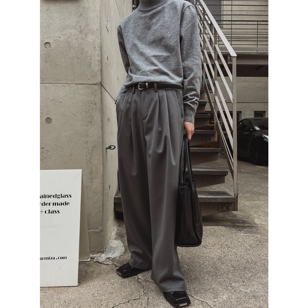 【Metanoia】🇰🇷韓製  羊毛休閒落地褲 - 7