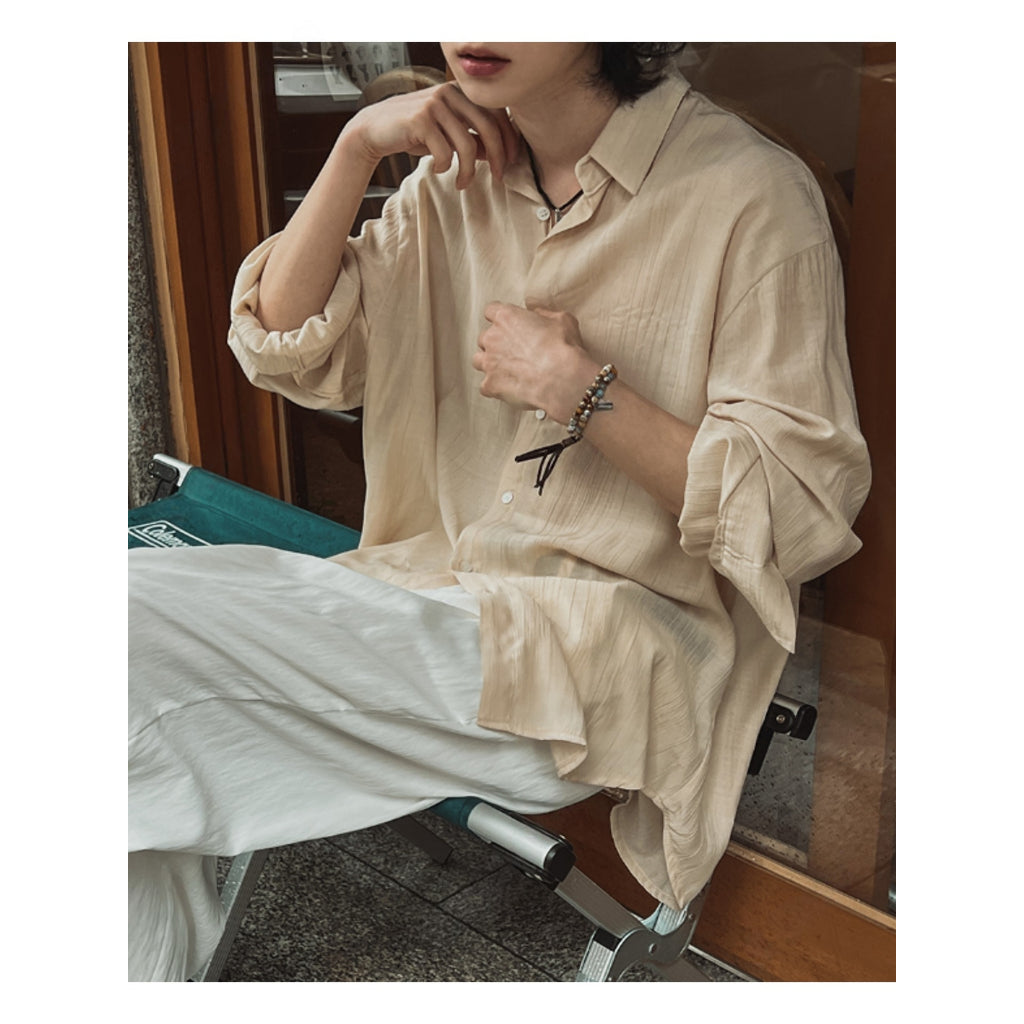 【Metanoia】🇰🇷韓製 翻領輕薄長袖襯衫