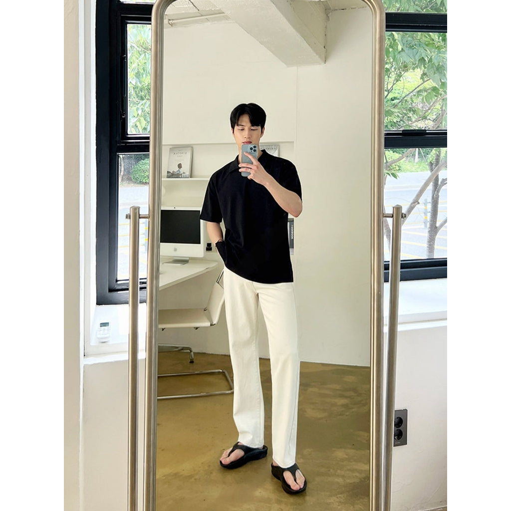 【Metanoia】🇰🇷韓製 翻領柔軟短袖上衣