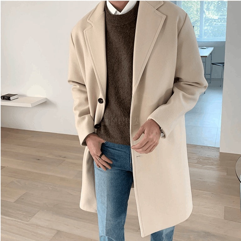 【Metanoia】韓國設計 10%羊毛中長版大衣