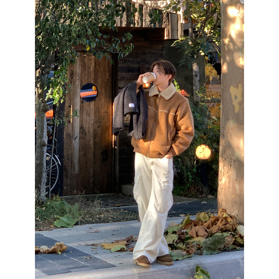 【Metanoia】韓國設計 工裝燈芯絨落地褲