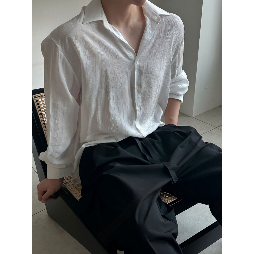 【Metanoia】🇰🇷韓製 翻領輕薄長袖襯衫