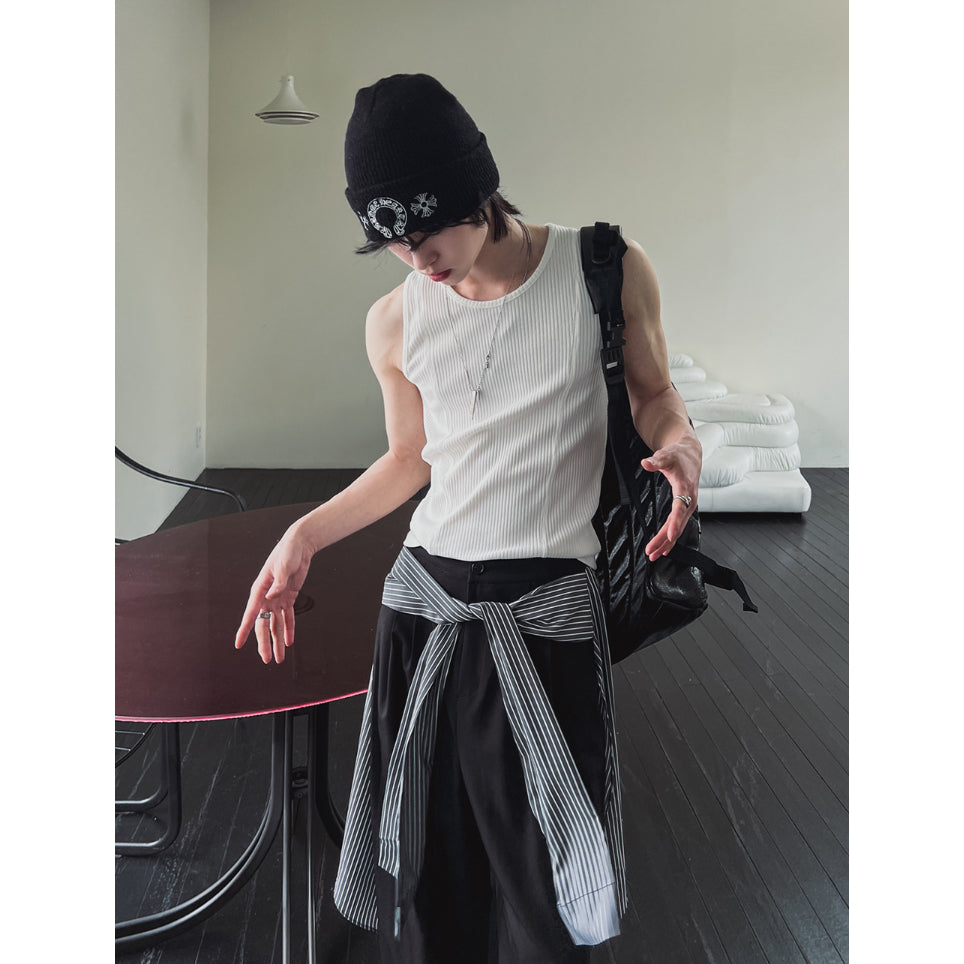 【Metanoia】🇰🇷韓製 羅紋合身剪裁坦克背心