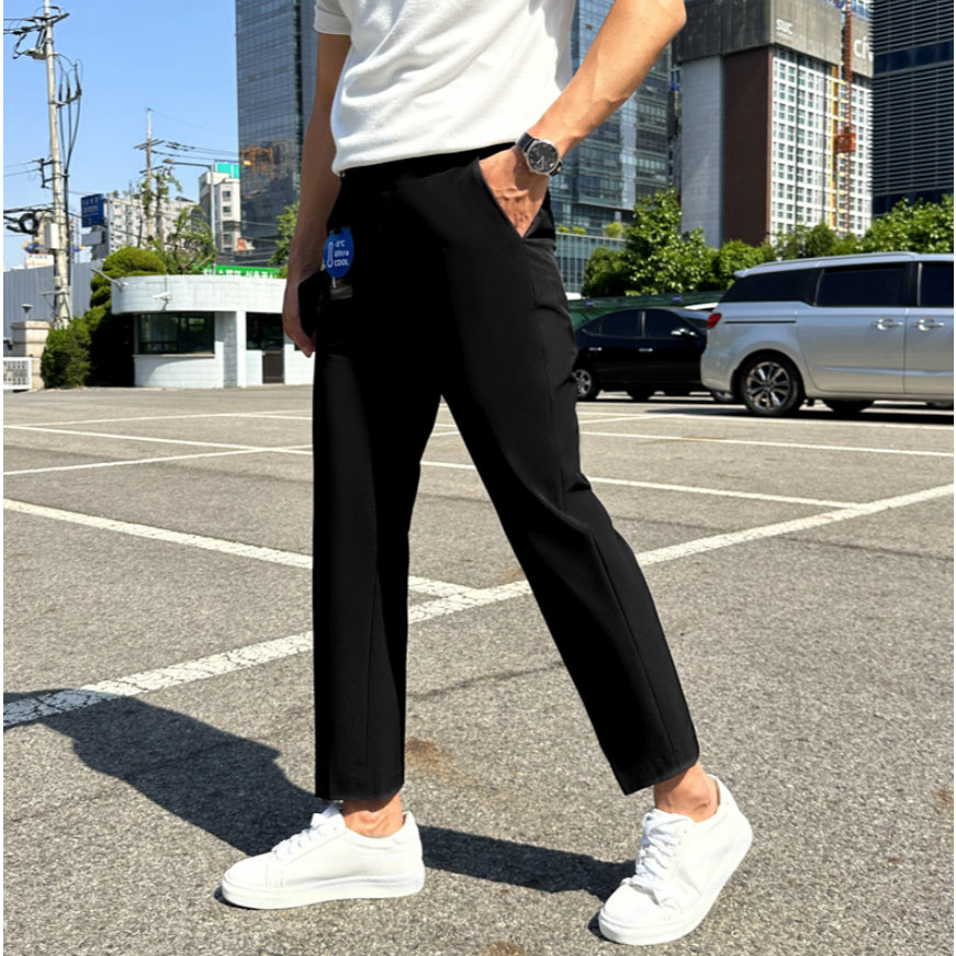 【Metanoia】韓國設計 涼感九分西裝褲