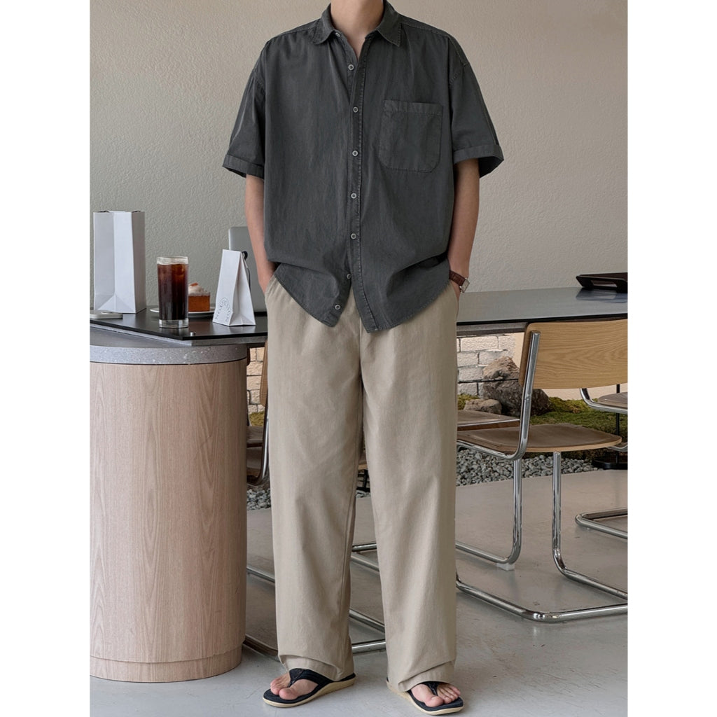 【Metanoia】🇰🇷韓製 水洗短袖襯衫 - 5