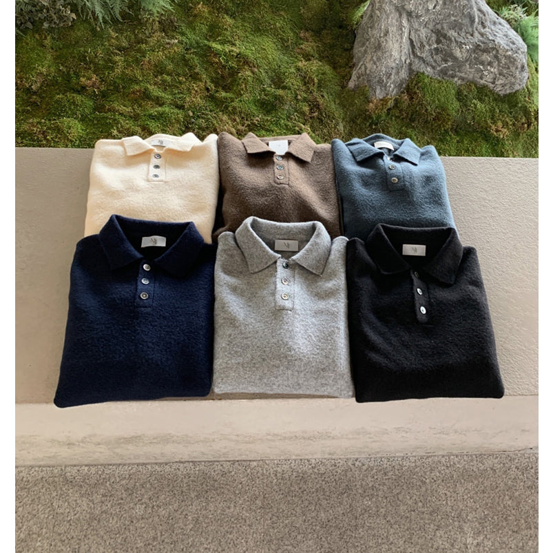 【Metanoia】🇰🇷韓製 35%羊毛翻領針織衫