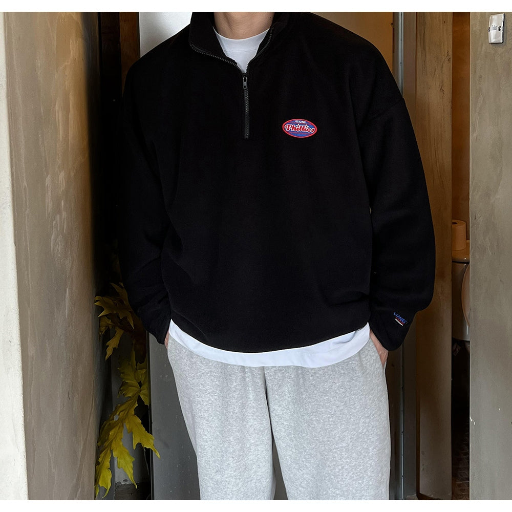 【Metanoia】🇰🇷韓製 抓絨半拉鍊大學T