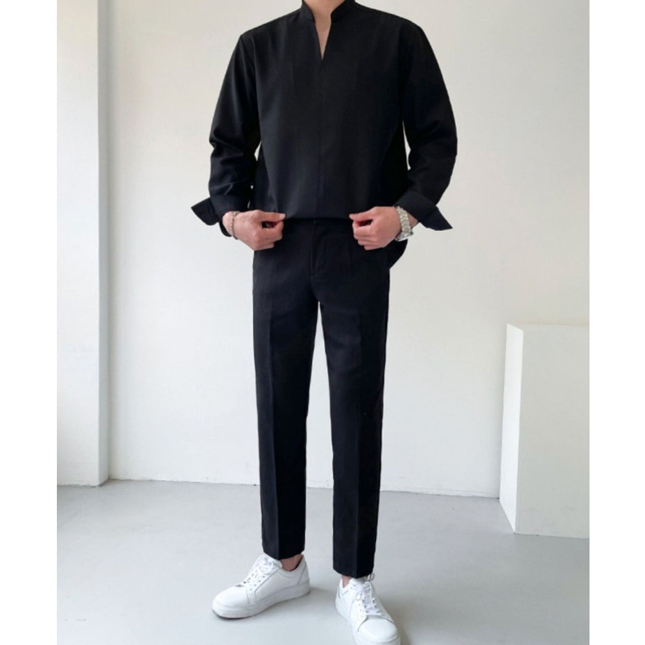 【Metanoia】韓國設計 九分西裝褲