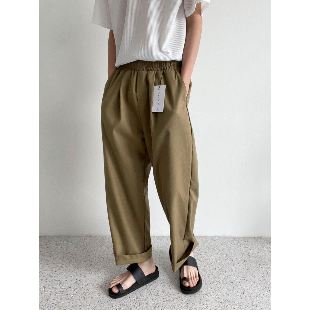 【Metanoia】韓國設計 亞麻落地褲