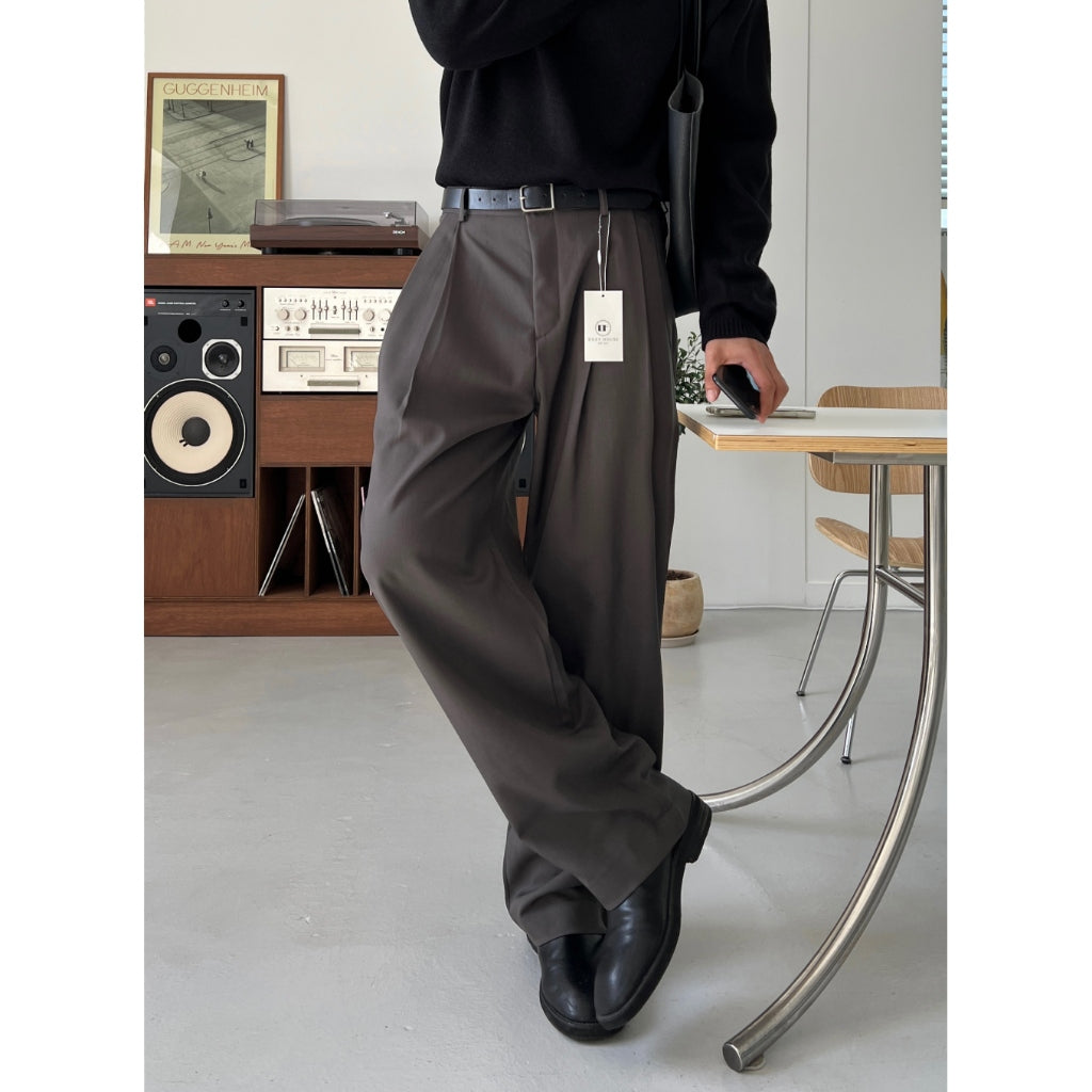 【Metanoia】🇰🇷韓製  後鬆緊落地西裝褲