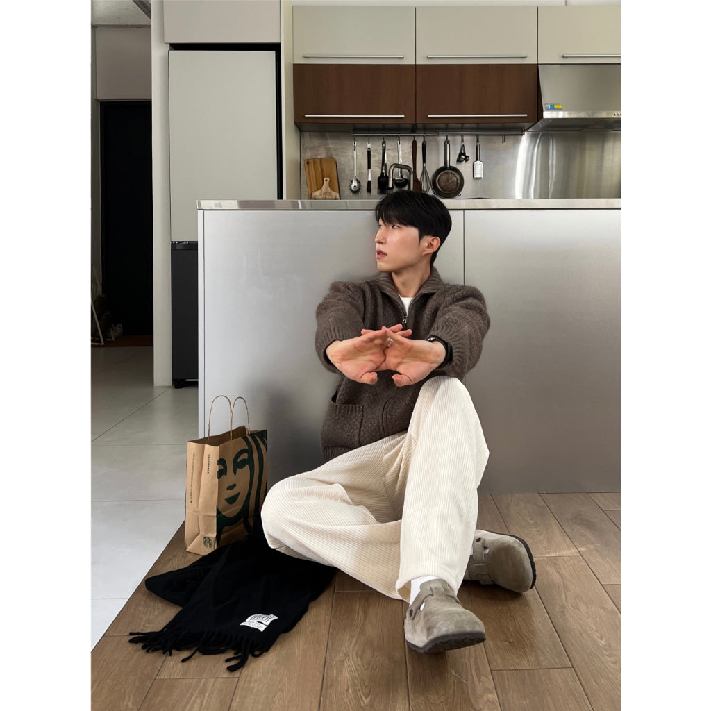 【Metanoia】🇰🇷韓製 羅紋彈性鬆緊帶落地褲