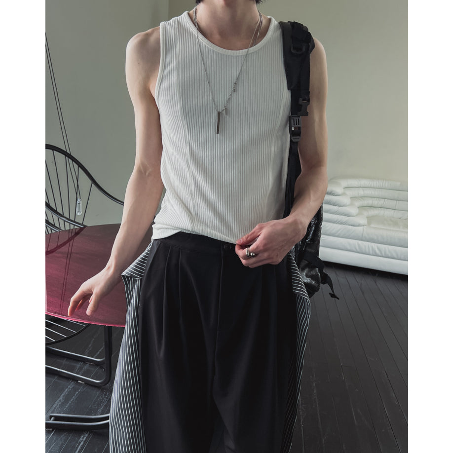 【Metanoia】🇰🇷韓製 羅紋合身剪裁坦克背心