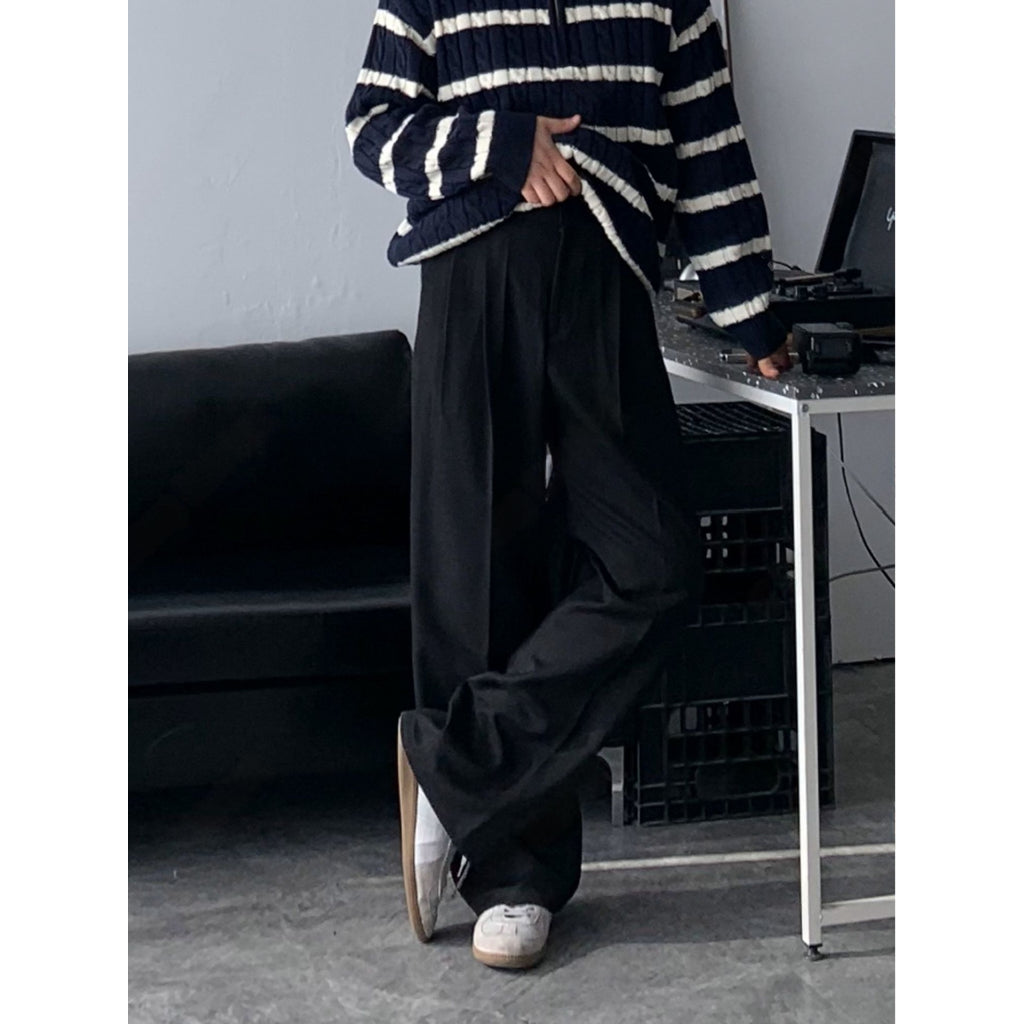 【Metanoia】韓製🇰🇷 寬鬆闊腿落地西裝褲