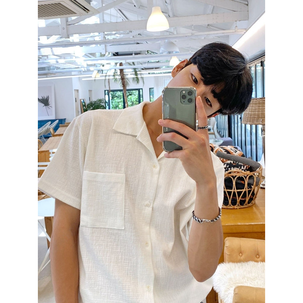 【Metanoia】🇰🇷韓製 古巴領短袖襯衫