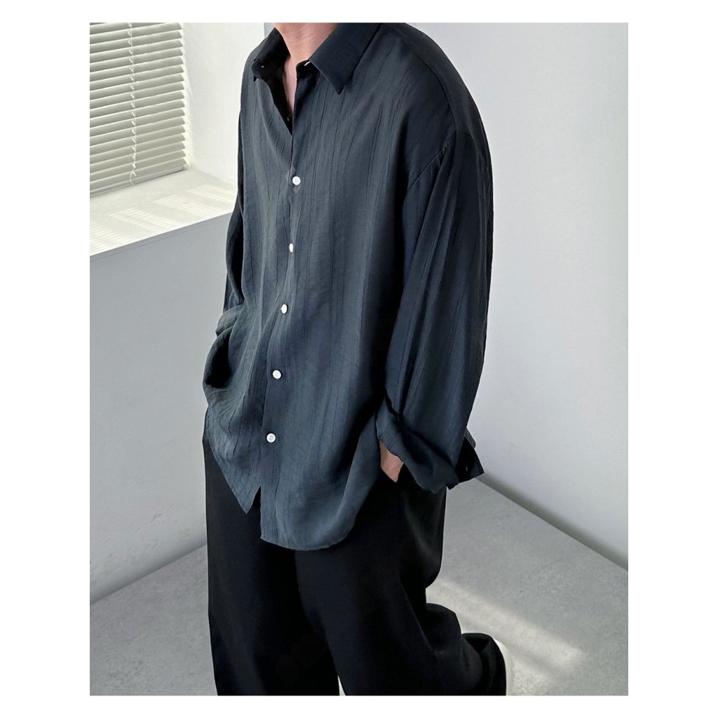 【Metanoia】🇰🇷韓製 翻領輕薄長袖襯衫