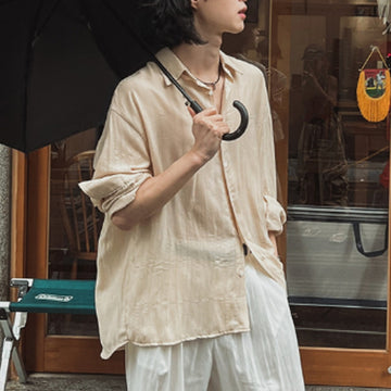 【Metanoia】🇰🇷韓製 翻領輕薄長袖襯衫