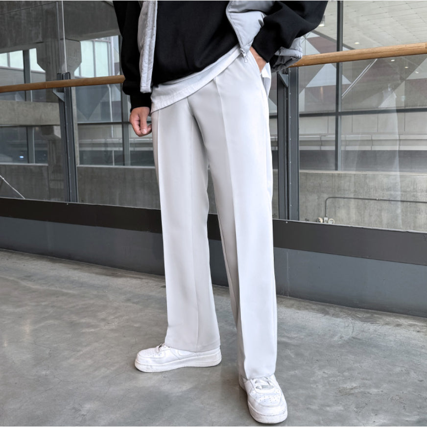 【Metanoia】韓國設計 涼感落地西裝褲