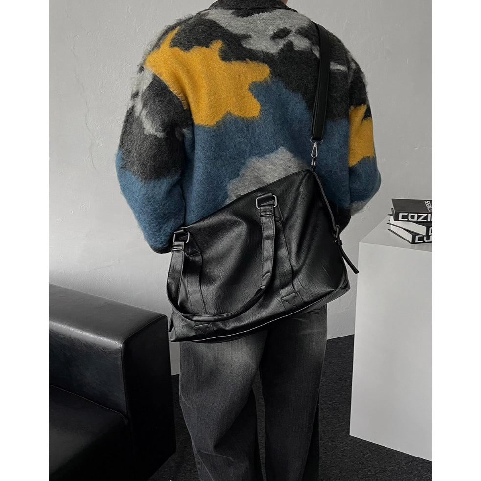 【Metanoia】韓國設計 實用波士頓皮革斜背包