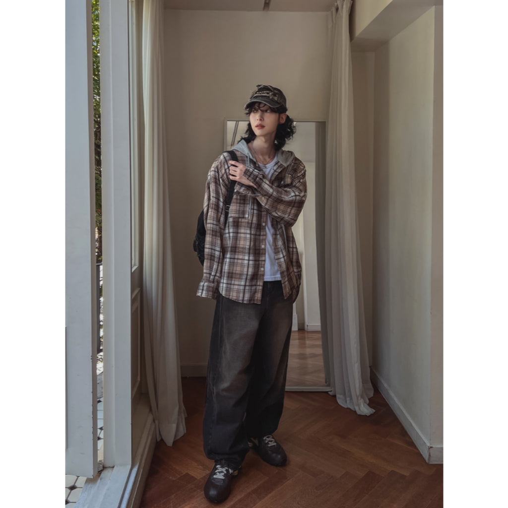 【Metanoia】🇰🇷韓製 連帽格紋外套