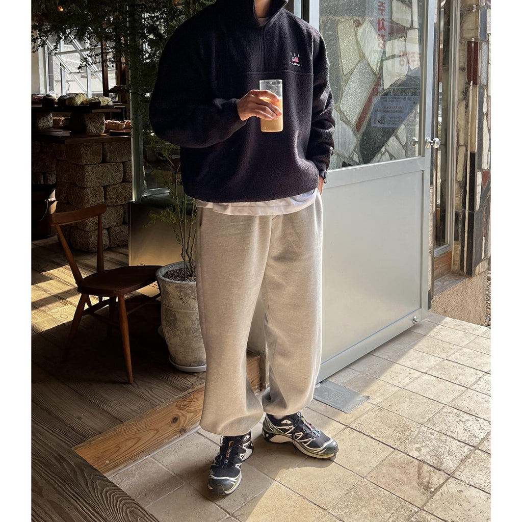 【Metanoia】🇰🇷韓製 抓絨半拉鍊大學T