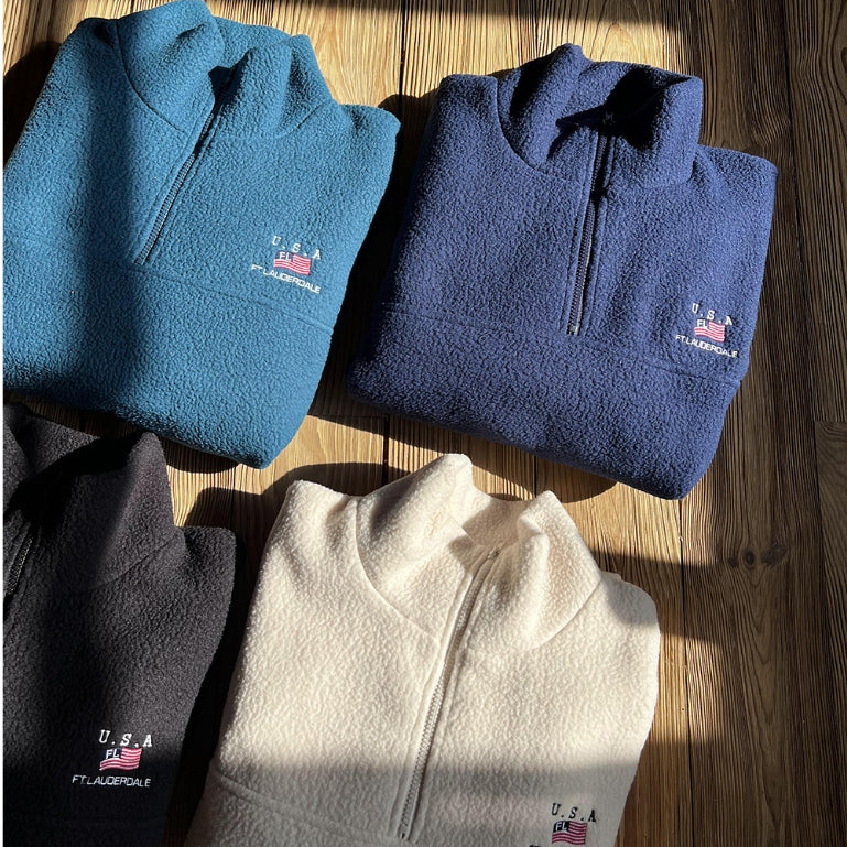 【Metanoia】🇰🇷韓製 抓絨半拉鍊大學T