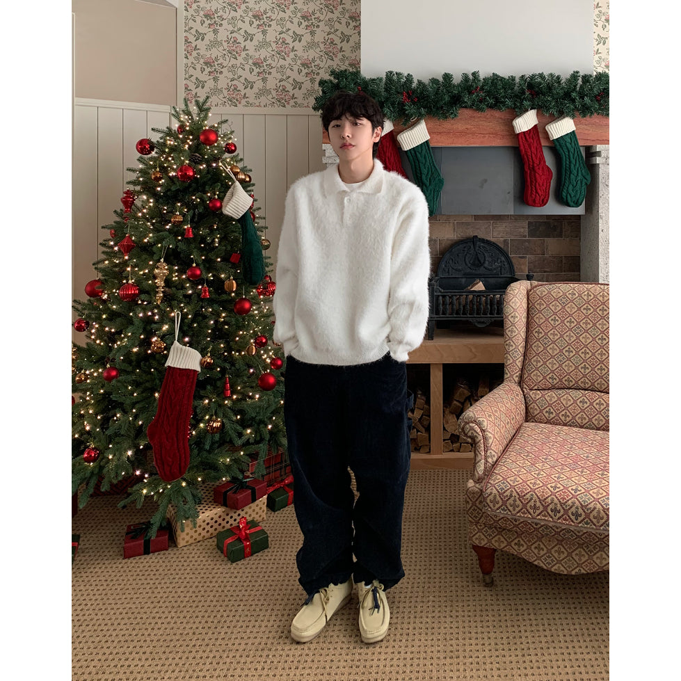 【Metanoia】🇰🇷韓製 馬海毛翻領針織衫