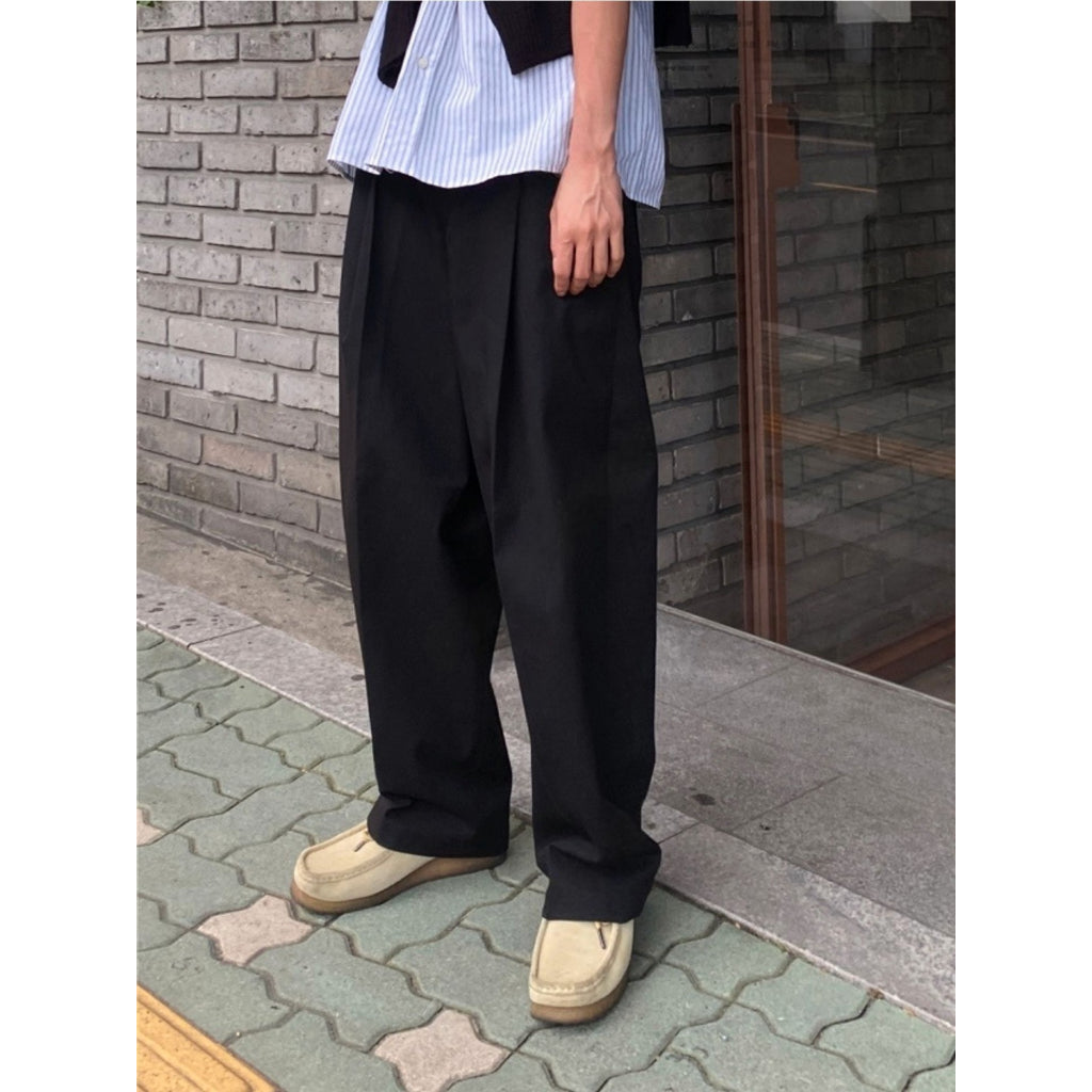 【Metanoia】🇰🇷韓製 後鬆緊卡其落地褲