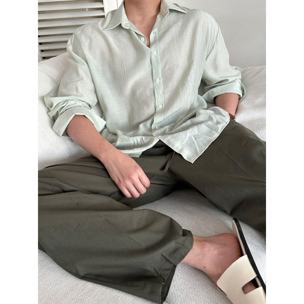 【Metanoia】🇰🇷韓製 翻領輕薄長袖襯衫