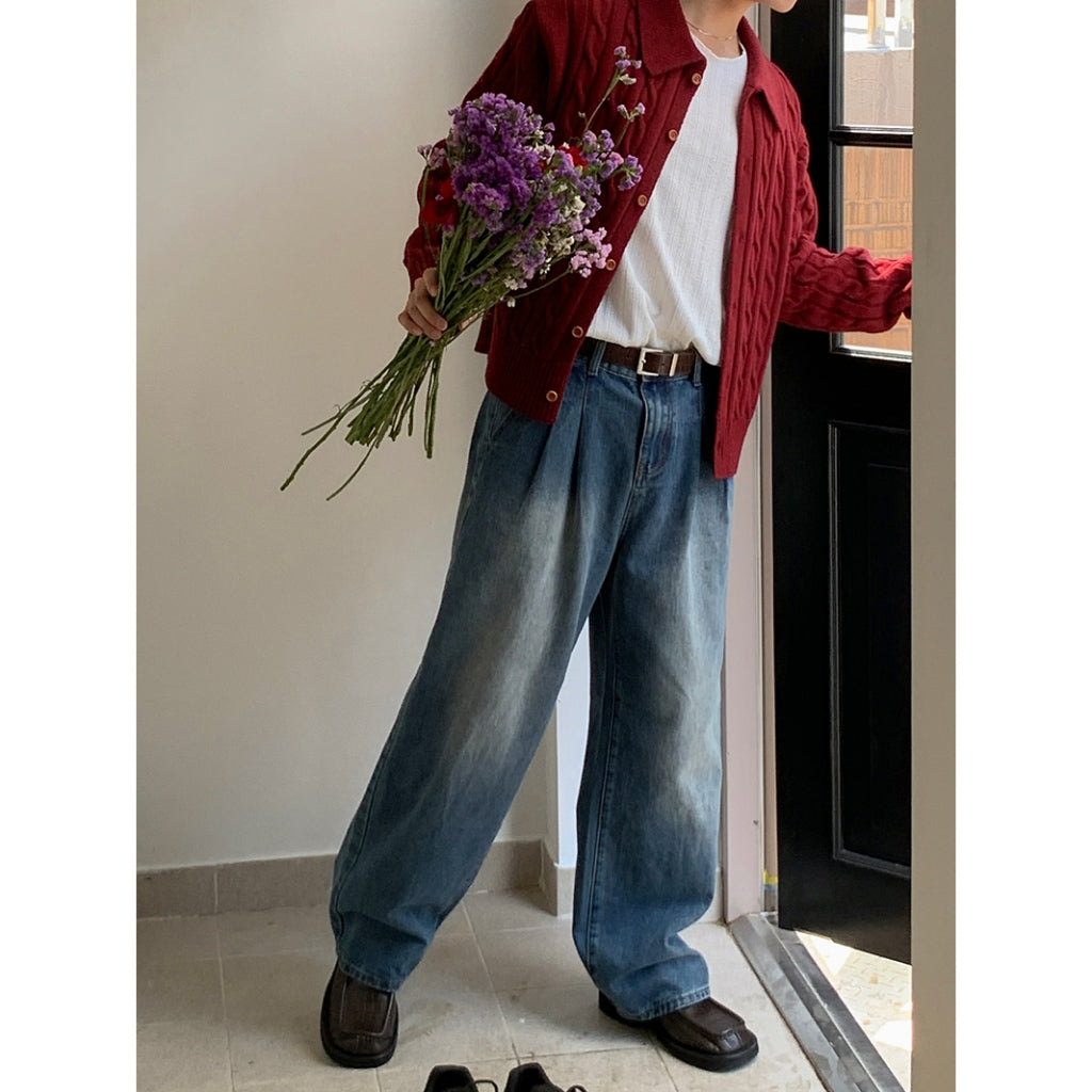 【Metanoia】韓國設計 寬鬆落地牛仔褲