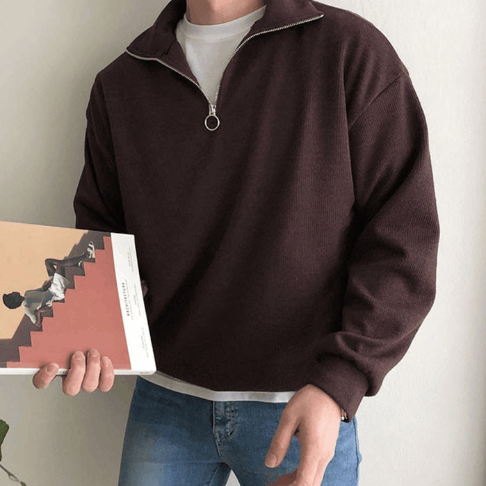 【Metanoia】🇰🇷韓製 半拉鍊翻領針織衣