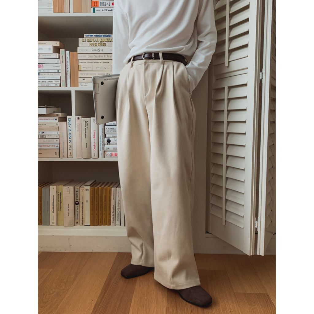 【Metanoia】🇰🇷韓製  羊毛休閒落地褲 - 3