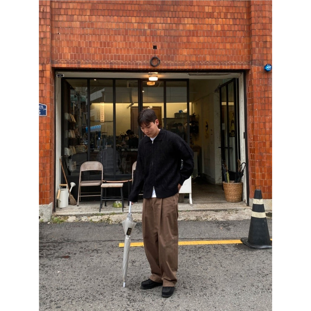 【Metanoia】🇰🇷韓製 後鬆緊卡其落地褲