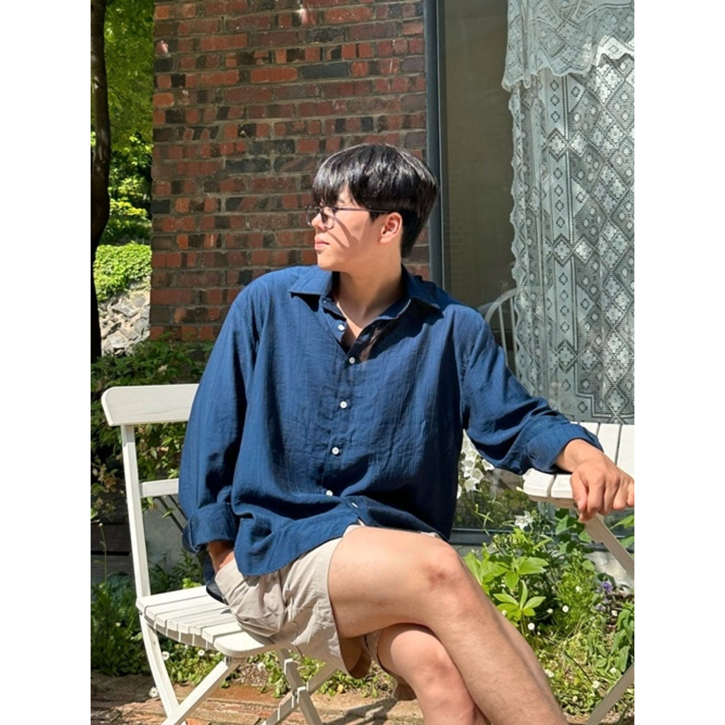 【Metanoia】🇰🇷韓製 翻領輕薄長袖襯衫