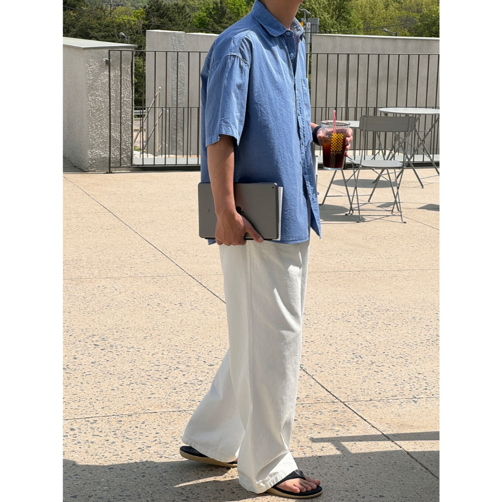【Metanoia】🇰🇷韓製 水洗短袖襯衫 - 7