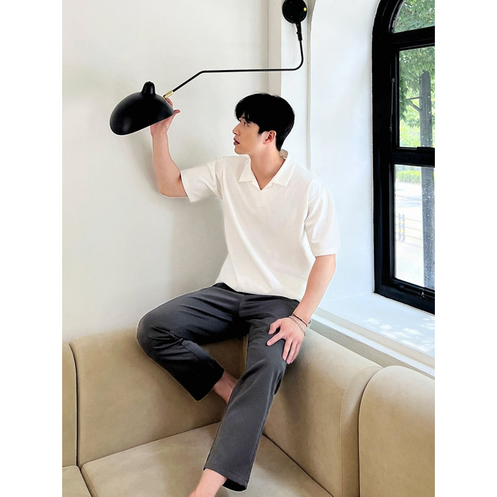 【Metanoia】🇰🇷韓製 翻領柔軟短袖上衣