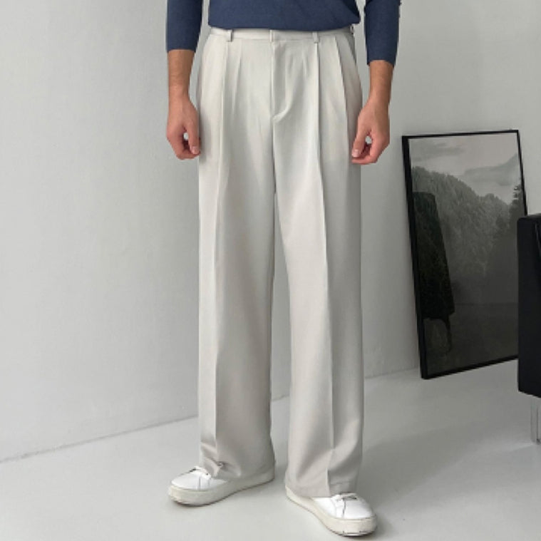 【Metanoia】韓製🇰🇷 寬鬆闊腿落地西裝褲