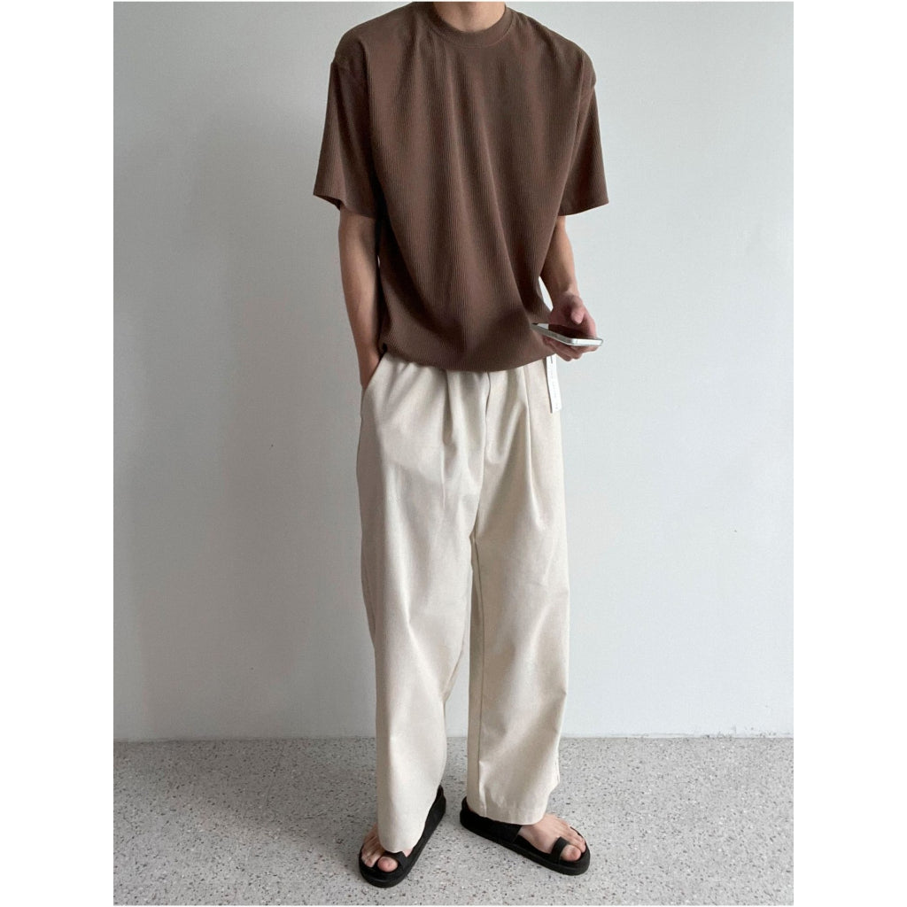 【Metanoia】韓國設計 亞麻落地褲
