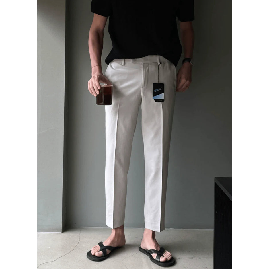 【Metanoia】韓國設計 涼感九分西裝褲