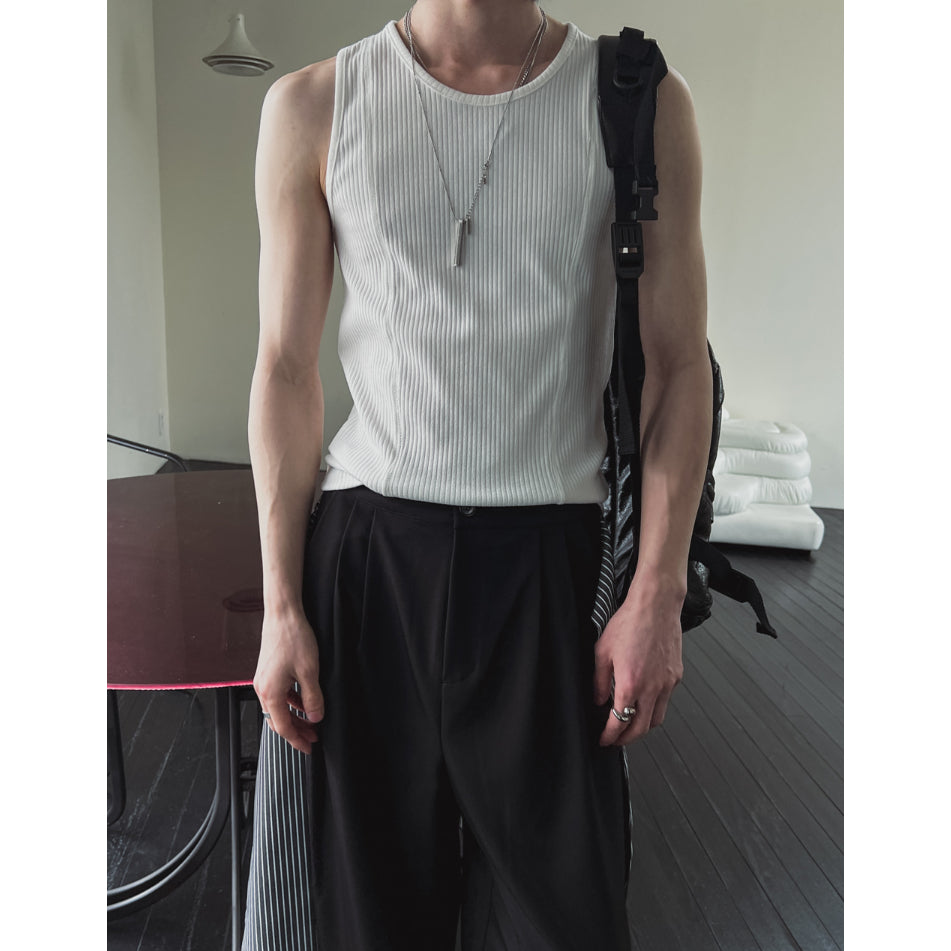 【Metanoia】🇰🇷韓製 羅紋合身剪裁坦克背心