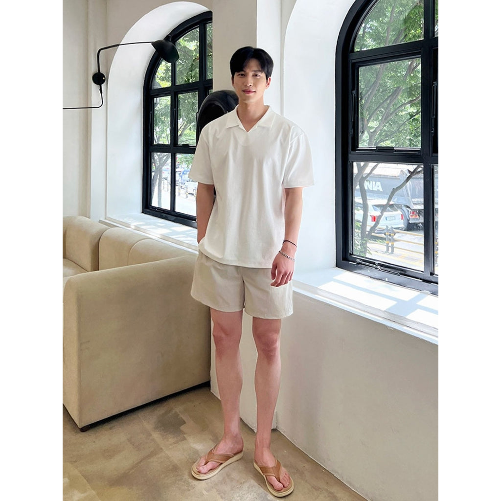 【Metanoia】🇰🇷韓製 翻領柔軟短袖上衣