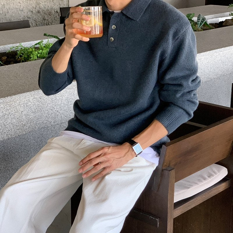 【Metanoia】🇰🇷韓製 35%羊毛翻領針織衫