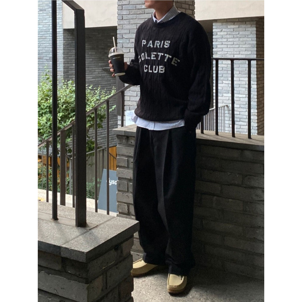 【Metanoia】🇰🇷韓製 後鬆緊卡其落地褲